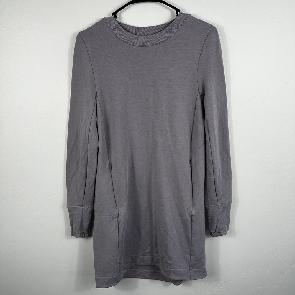 Athleta Coaster Luxe Sweatshirt Dress Lavender Purple Size Small Petite